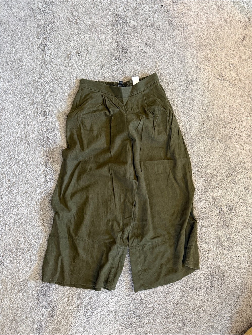 Banana Republic Olive Green Wide-Leg Trousers
